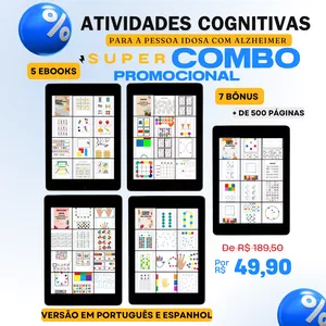 Imagem de capa para o Ebook COMBO PROMOCIONAL 5 VOLUMES DE ATIVIDADES COGNITIVAS