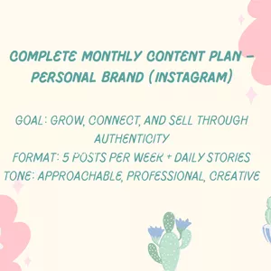 Cover image for Ebook Complete Monthly Content Plan – Personal Brand (Instagram)