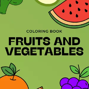 Cover image for Ebook Fruits and Vegetables Coloring Book