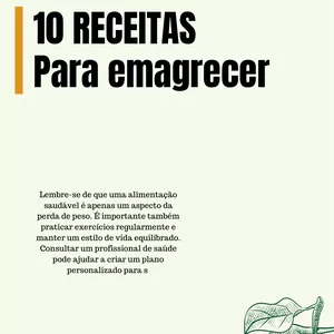 Imagem de capa para o Ebook 10 receitas saudáveis para emagrecer 