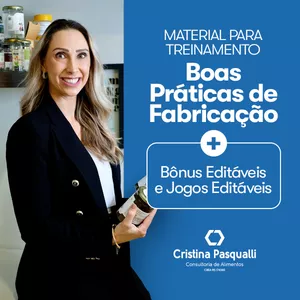 Imagem de capa para o Curso online Treinamento de Boas Práticas de Fabricação (BPF) com um Material Pronto, Editável e Interativo!