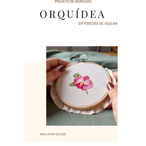 Imagem de capa para o Ebook Orquídea em Pintura de Agulha