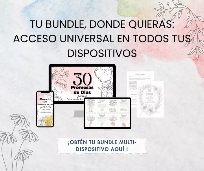 Paquete Devocional y libro para colorear en diferentes dispositivos