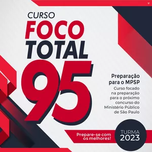 Imagem de capa para o Curso online Foco Total 95 - MPSP (2023)