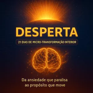 Imagem do curso "DESPERTA: 21 Dias de Micro-Transformação Interior" - da ansiedade que paralisa ao propósito que move.