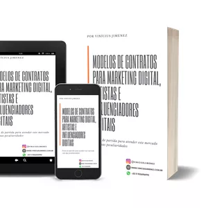 Imagem de capa para o Ebook Modelos de Contratos para Marketing Digital, Artistas e Influenciadores Digitais