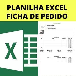 Imagem principal do produto Ficha de Pedido - planilha Excel