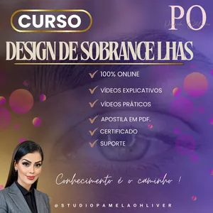Curso Curso de Design de Sobrancelhas por Pamela Ohliver