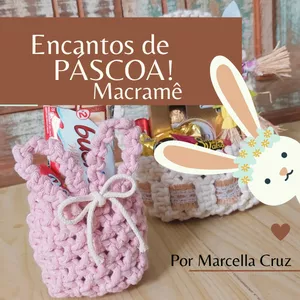Imagem de capa para o Curso online Encantos de Páscoa Macramê