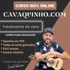 Imagem de capa para o Curso online CURSO CAVAQUINHO.COM - PARA INICIANTES.