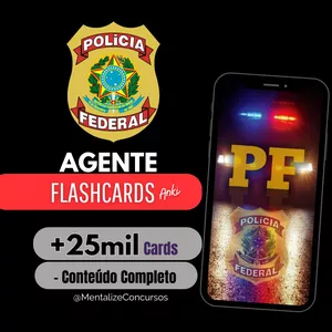 Imagem de capa para o Ebook Policia Federal AGENTE POLICIAL- FlashCards( PRÉ-EDITAL)