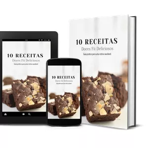 Imagem de capa para o Ebook 10 Receitas de Doces Fit Deliciosos 