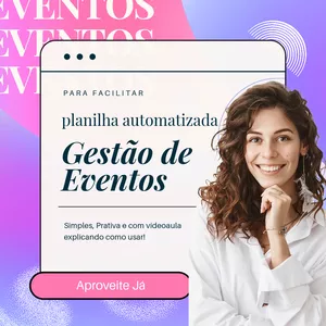 Imagem de capa para o Curso online Planilha Automatizada para gestão de Eventos