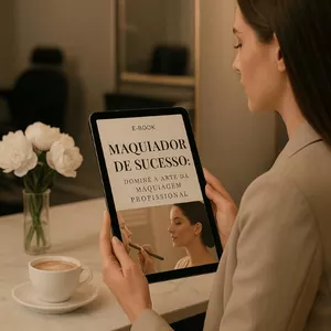 Imagem de capa para o Ebook Apostila: Maquiador de Sucesso: Domine a Arte da Maquiagem Profissional