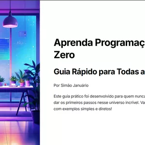 Imagem de capa para o Ebook Aprende Programação do Zero – Guia Rápido para Todas as Idades