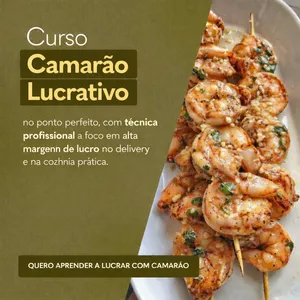 Imagem do curso  🎥 🦐 Camarão Lucrativo - curso em vídeo  