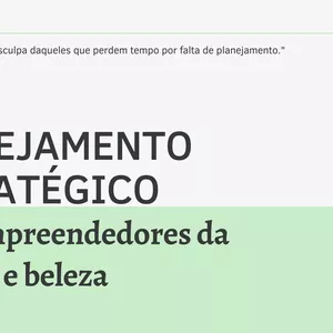 Imagem de capa para o Ebook Planejamento estratégico para empreendedores da estética e beleza