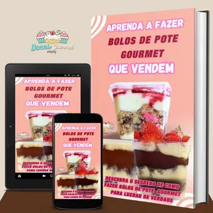 Imagem de capa para o Ebook Confeitaria Lucrativa com Bolos de Pote Gourmet