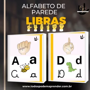 Imagem de capa para o Ebook ALFABETO DE PAREDE EM LIBRAS