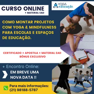 Imagem de capa para o Curso online OFICINA 03 - Como montar projetos de Yoga e Mindfulness para a Escola e na Educação com Mauricio Salem @yogaeduc