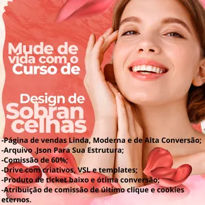Imagem de Curso Completo de Design de Sobrancelhas criado por Ricardo na hotmart