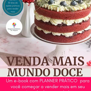 Imagem de capa para o Ebook Venda Mais - Mundo Doce - Planner 30 dias de estratégia para Instagram e Whatsapp
