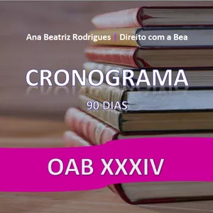 Imagem principal do produto Cronograma 90 dias - OAB XXXIV