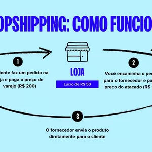 Imagem de capa para o Ebook DROPSHIPPING: O QUE É? E COMO GANHAR DINHEIRO SEM TER ESTOQUE