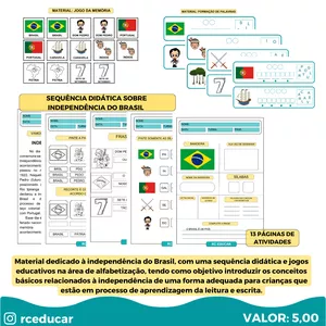 Imagem de capa para o Curso online Materiais educativos sobre Independência do Brasil. (Sequência Didática e Jogos Educativos)