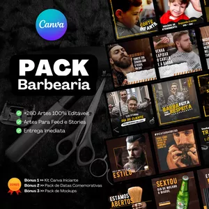 Pack Canva Para Barbearias