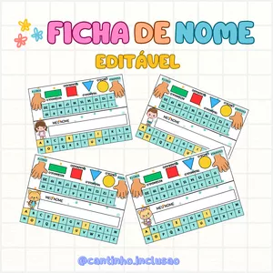Imagem de capa para o Ebook Ficha de Nome Editável-Modelo 2