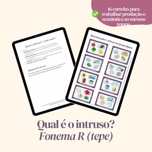 Imagem de capa para o Ebook 'Qual é o intruso?' do fonema R (tepe) - parte da Coleção Resolvendo o R
