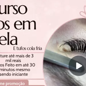 Imagem de capa para o Curso online Extensão de cílios em tela 