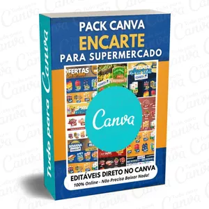 Imagem principal do produto Canva Pack Editável - Encarte Para Supermercado Bem Variado + 5 Kits Bônus