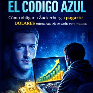 Imagen de portada para Ebook EL CÓDIGO AZUL: Cómo obligar a Zuckerberg a pagarte DOLARES mientras otros solo ven memes.