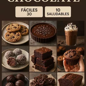 Imagen de portada para Ebook +30 recetas faciles con chocolate