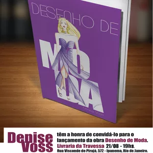 Livro - Desenho de Moda - Roupas, caimento, tecidos e muito mais por Denise Voss