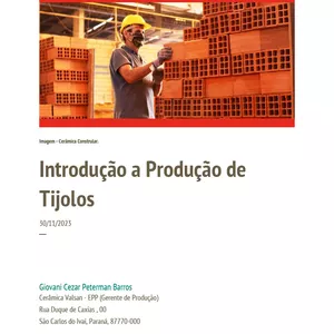Imagem de capa para o Ebook Introdução a produção de Tijolos 