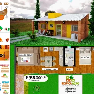 Imagem de capa para o Curso online PROJETO COMPLETO DE UMA KITINET DE TIJOLOS ECOLÓGICOS DA EDIFICA-AÇÃO