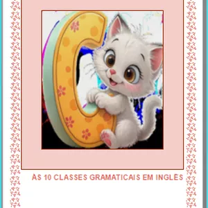 Imagem de capa para o Ebook Ás 10 classes gramaticais em inglês