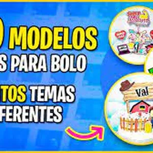 Imagem de capa para o Curso online Pack com + de 700 modelos de topo de bolo 