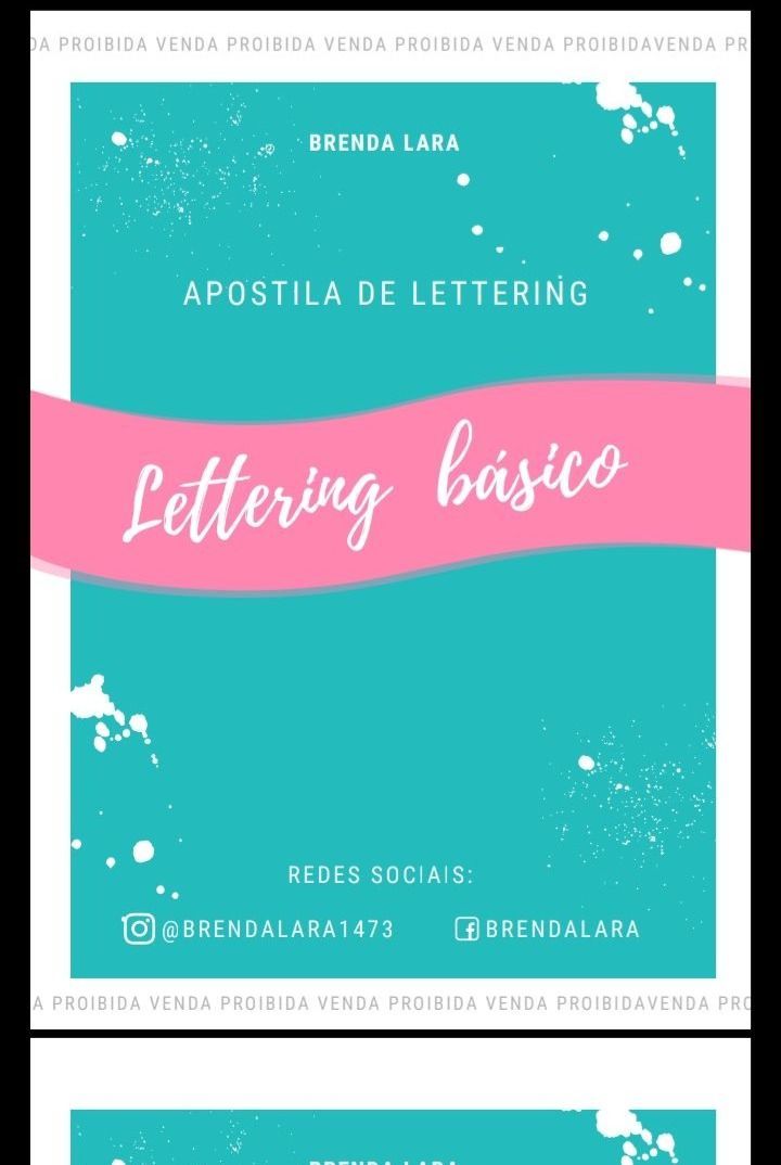 Seis apostilas de Lettering em uma