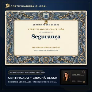 🔥 Bolsa 100% [APLICADA] - [MATRÍCULA] CURSO DE FORMAÇÃO EM Segurança - ACESSO VITALÍCIO - CRACHÁ BLACK + REGISTRO - CASHBACK R$ 25 - BÔNUS APOSTILA EXTRA - CG