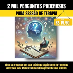 Imagem do curso KIT COM MAIS DE 2000 perguntas  poderosas para sessão de terapia