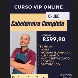 Imagem de capa para o Curso online Curso Cabeleireiro Completo 