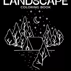 Cover image for Ebook landscape coloring book