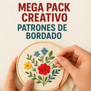 Imagen de portada para Ebook Mega Pack Creativo: Patrones de Bordado