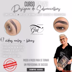 Imagem do curso DESIGNER COM SIMETRIA + APLIC. DE  HENNA OMBRÉ SHADOW & TRADICIONAL + BÔNUS SPA DAS SOBRANCELHAS 