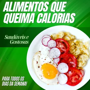 Imagem de capa para o Ebook Alimentos que queimam calorias rapidamente