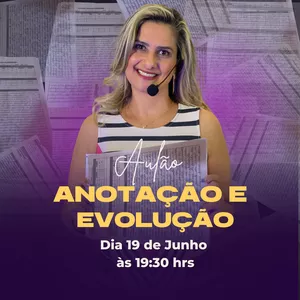 Imagem de capa para o Evento online aulão de anotação e evolução de enfermagem